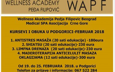 Kursevi i obuka u Podgorici – Februar 2018.